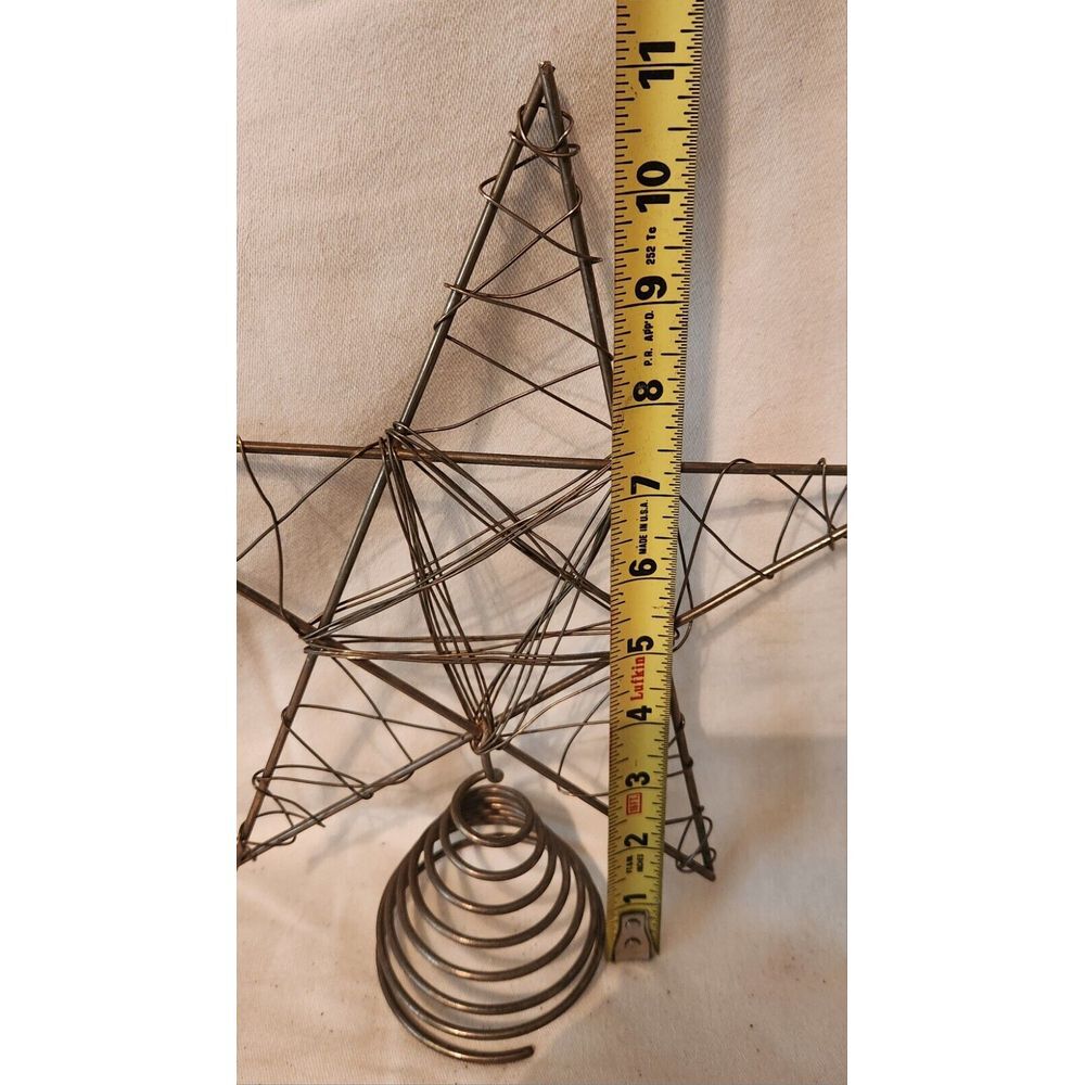 Silver Wire Star Christmas Tree Topper app. 10" x 11" - Picture 5 of 5